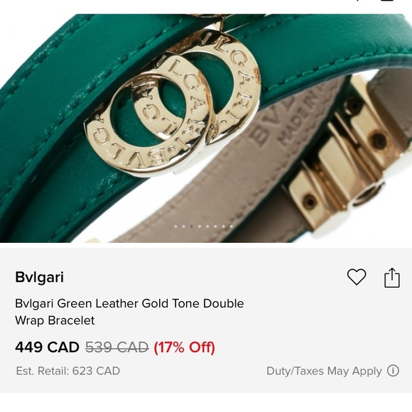 ❤️❤️❤️SOLD!!! Bvlgari Orange Leather Silver Tone Double Wrap Bracelet❤️❤️❤️ - Picture 9 of 9